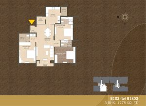 B103-B1803 4BHK-1775sqft Khushal garden